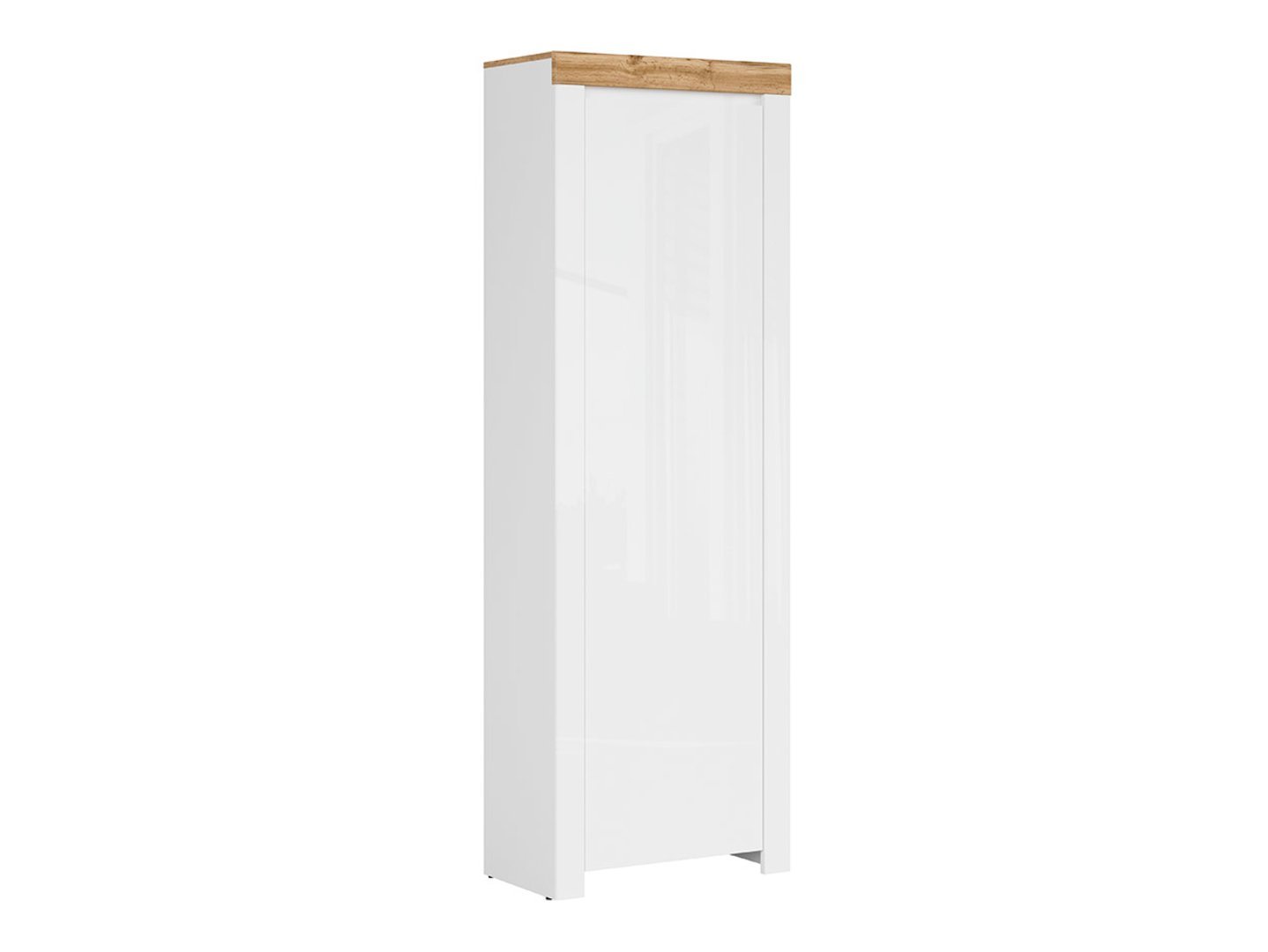 HOLTEN single-door closed bookcase 68.5 cm white/wotan oak
