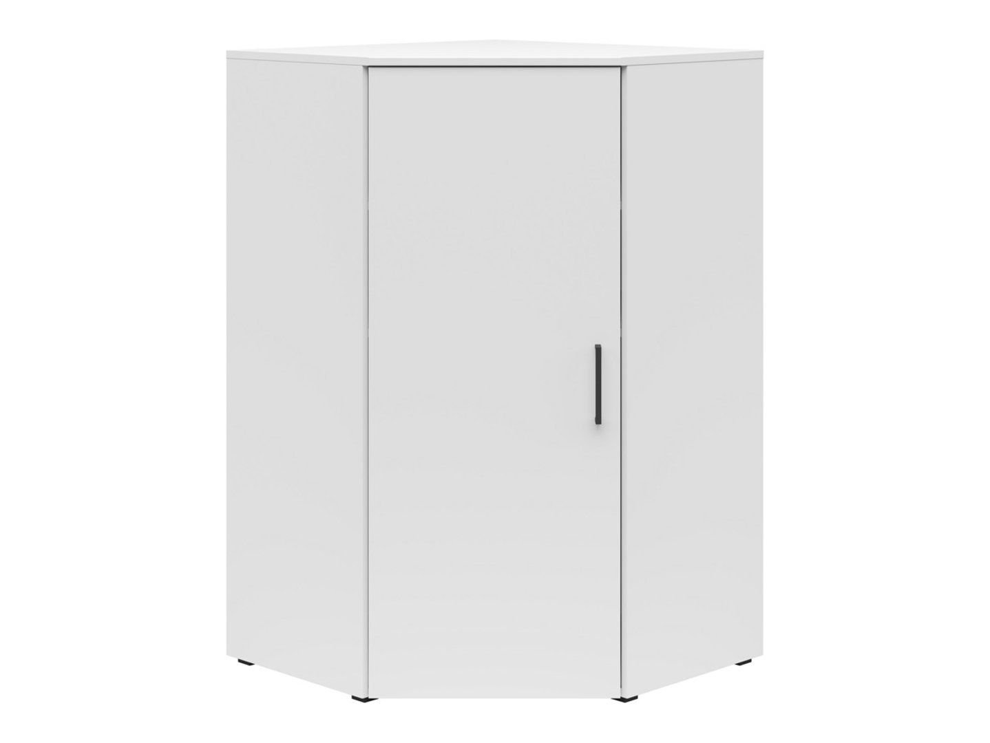 Closed corner bookshelf with doors MultiDo 71.5x71.5 cm, white - Image 5