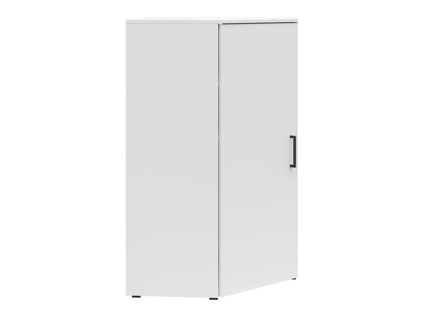 Closed corner bookshelf with doors MultiDo 71.5x71.5 cm, white - Image 7