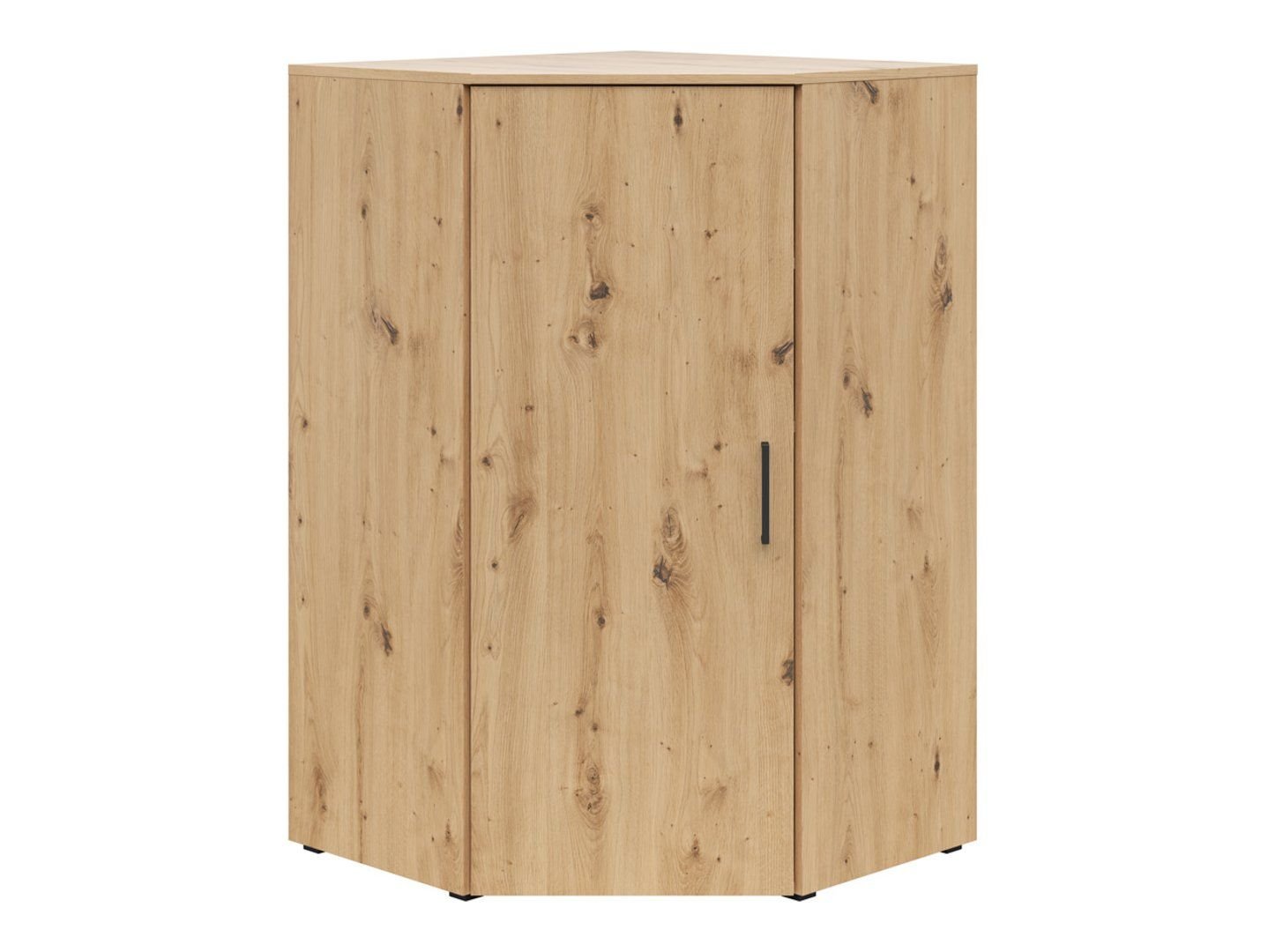Closed corner bookshelf with doors MultiDo 71.5x71.5 cm, oak color - Image 5
