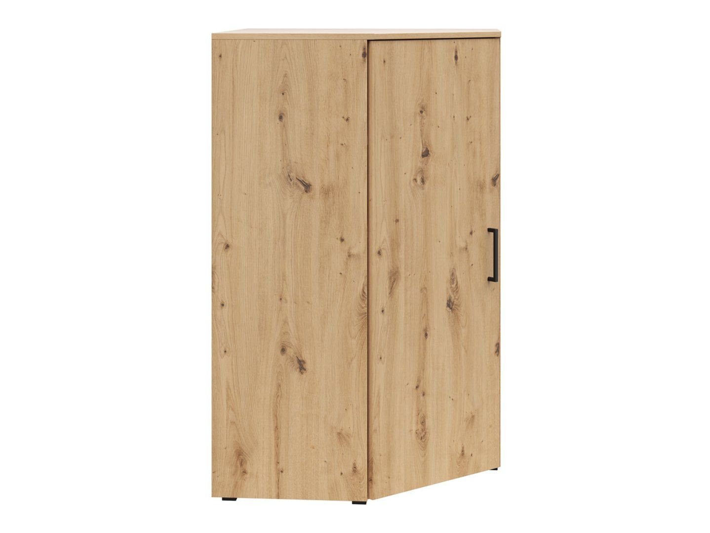 Closed corner bookshelf with doors MultiDo 71.5x71.5 cm, oak color - Image 7