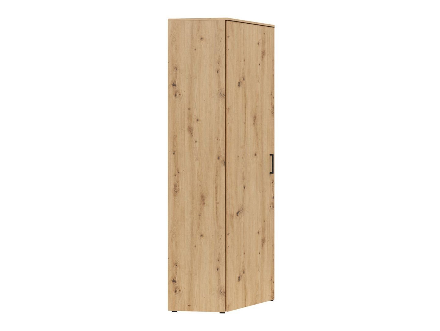 Closed corner bookshelf with doors MultiDo 71.5x71.5 cm, oak color - Image 7