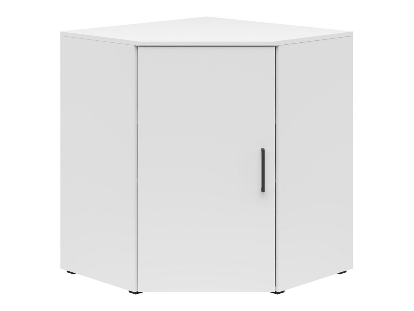 Closed corner bookshelf with doors MultiDo 71.5x71.5 cm, white - Image 5