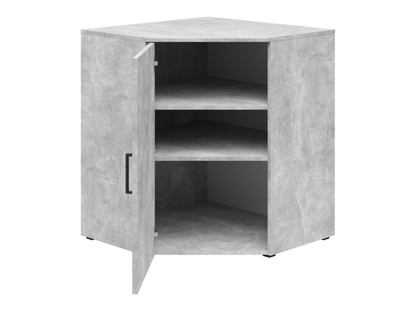 Closed corner bookshelf with doors MultiDo 71.5x71.5 cm, bright atelier - Image 2