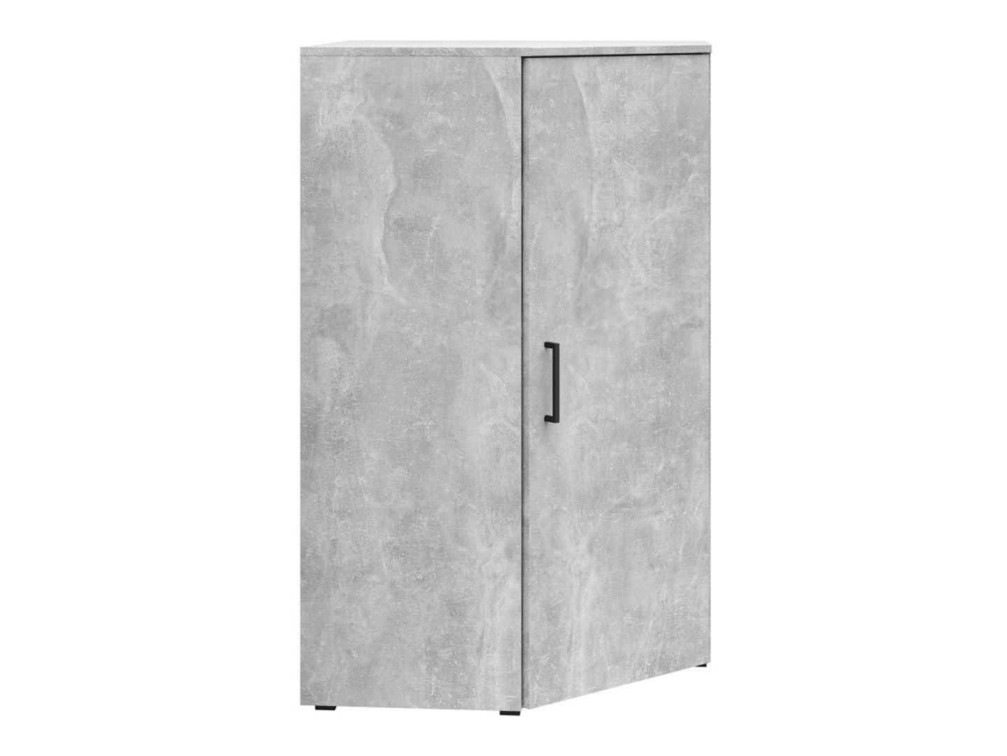 Closed corner bookshelf with doors MultiDo 71.5x71.5 cm, bright atelier