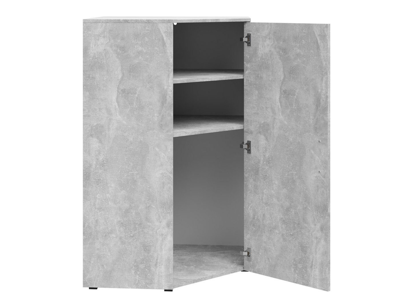 Closed corner bookshelf with doors MultiDo 71.5x71.5 cm, bright atelier - Image 2
