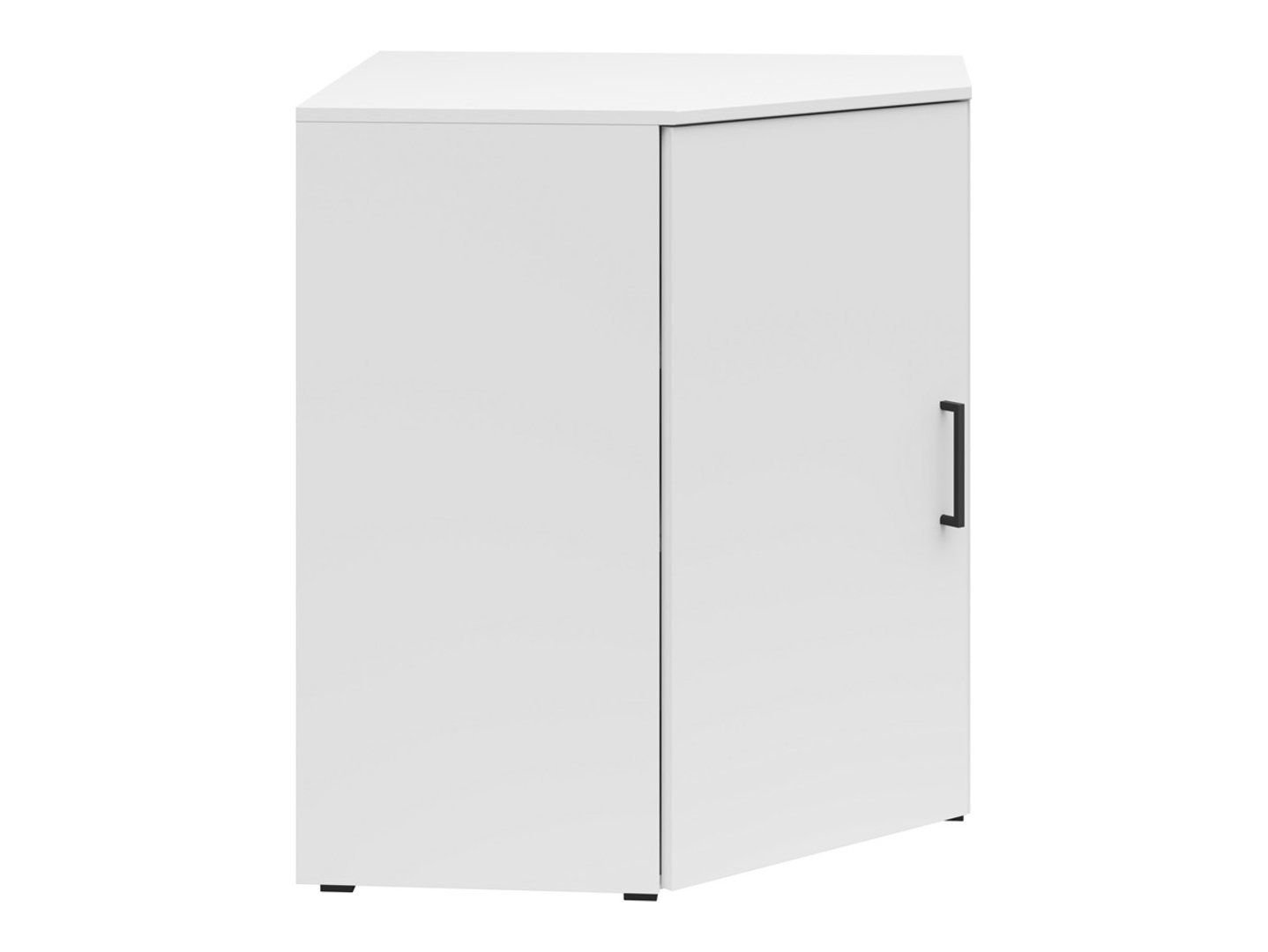 Closed corner bookshelf with doors MultiDo 71.5x71.5 cm, white - Image 7