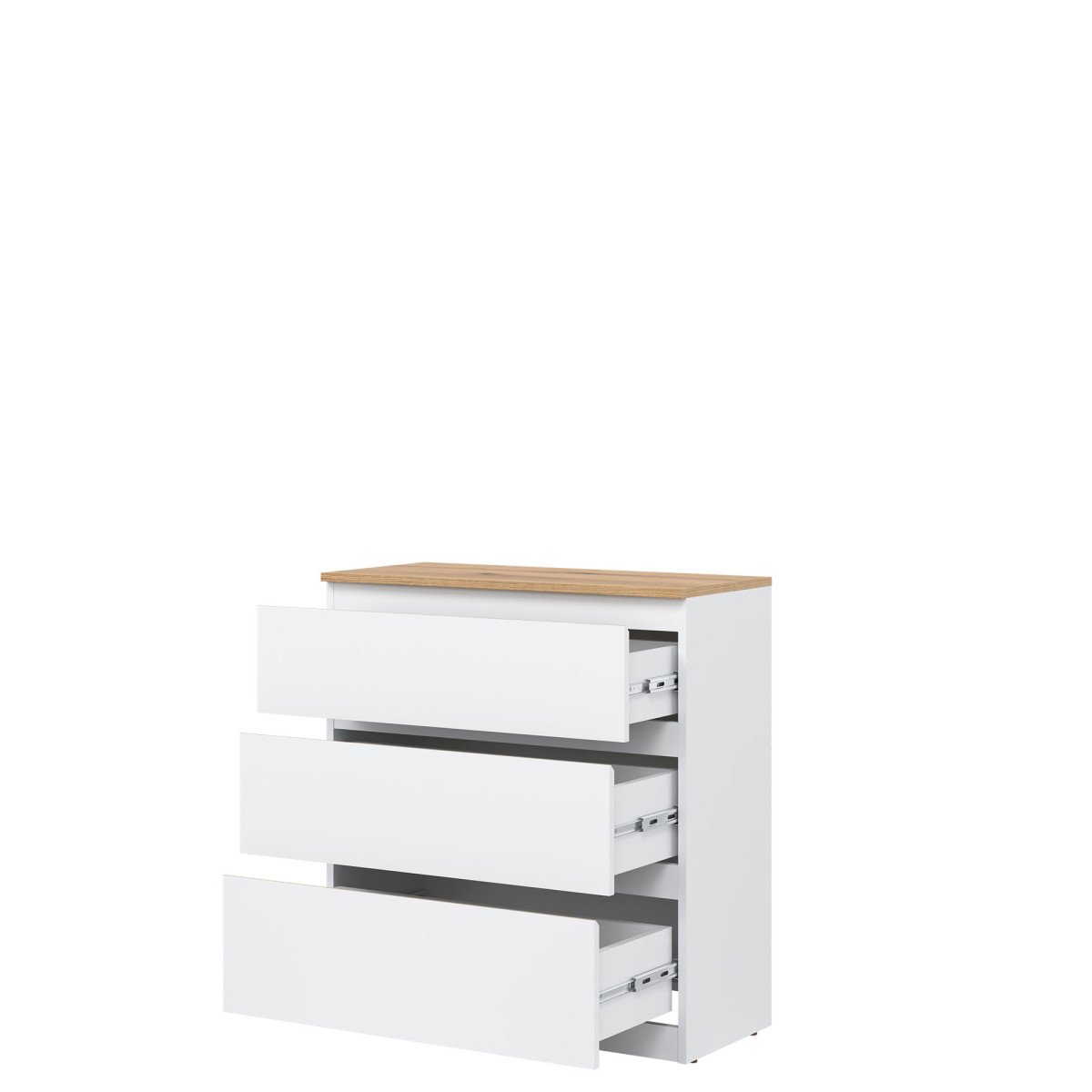 REMI RM02 CHEST OF DRAWERS, WHITE/OAK COLOR, EVOKE - Image 4