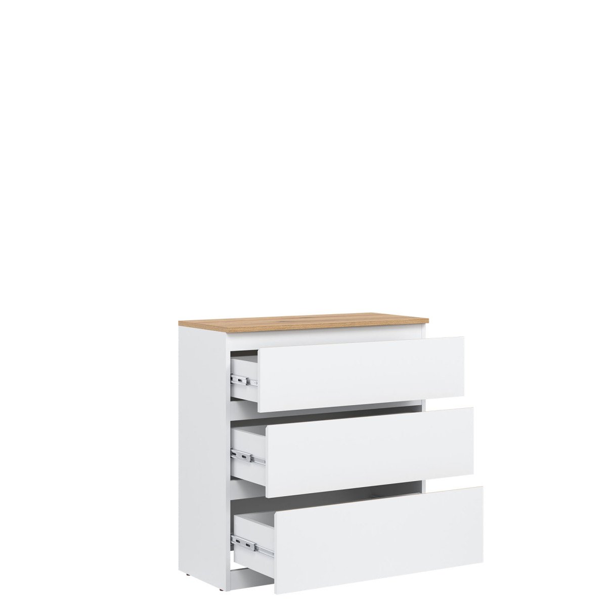 REMI RM02 CHEST OF DRAWERS, WHITE/OAK COLOR, EVOKE - Image 6