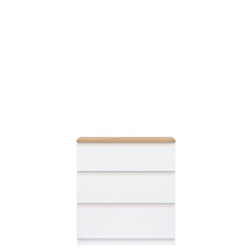 REMI RM02 CHEST OF DRAWERS, WHITE/OAK COLOR, EVOKE