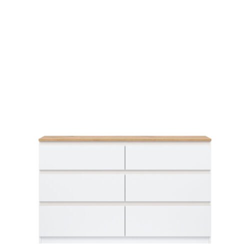 REMI RM03 CHEST OF DRAWERS, WHITE/OAK COLOR, EVOKE