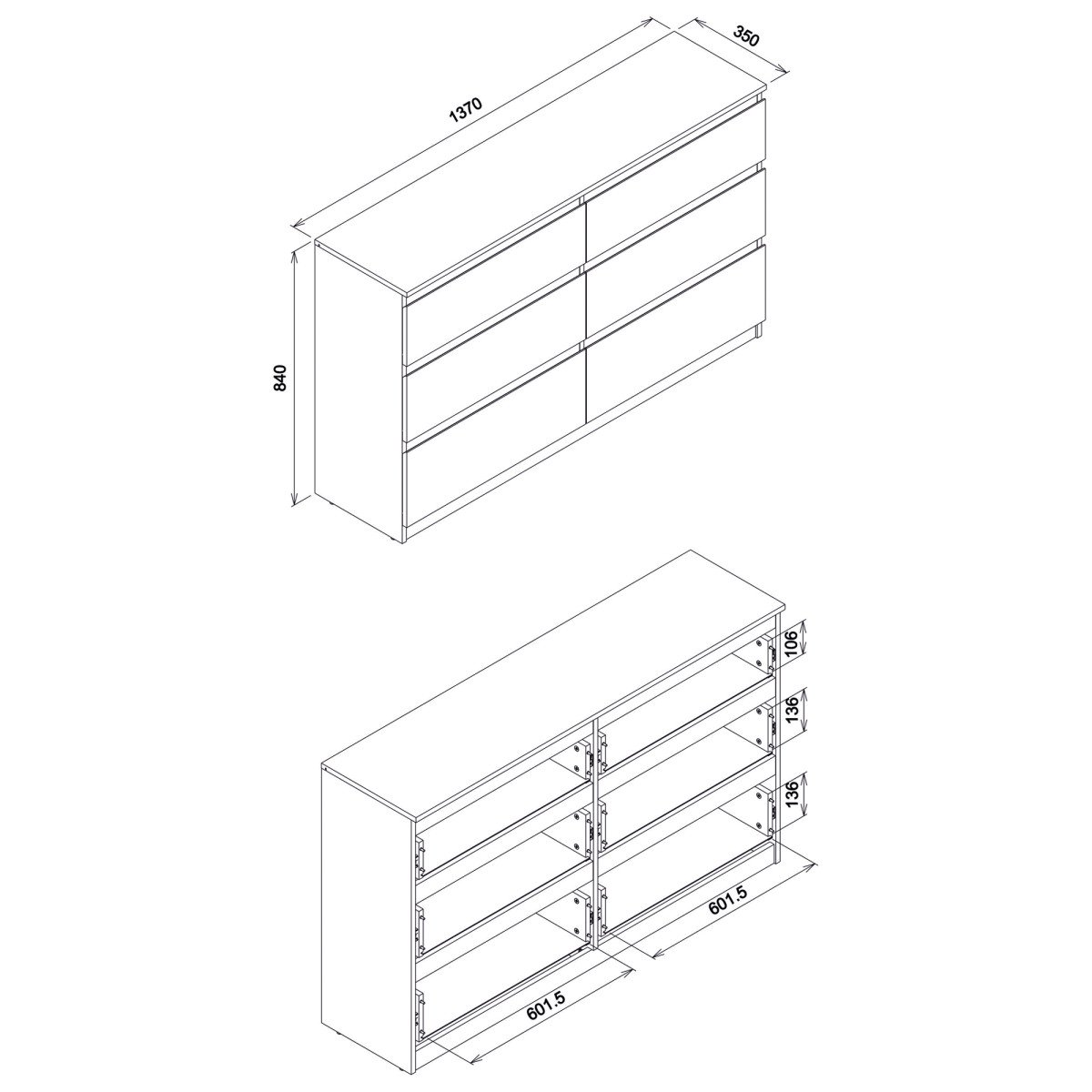 REMI RM03 chest of drawers, oak color, "Evoke" - Image 7