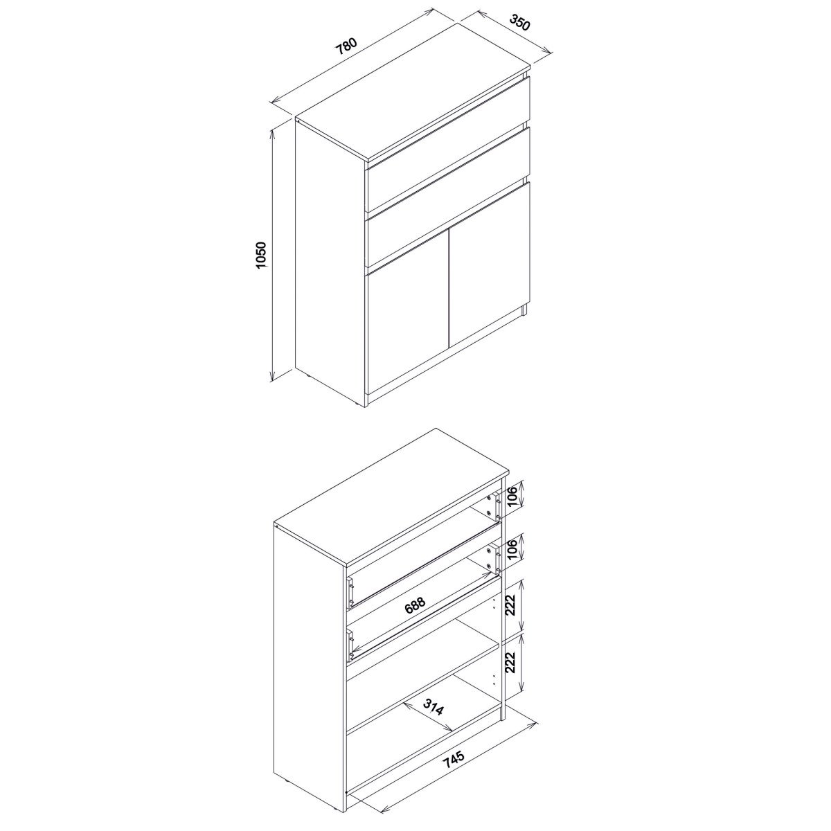 REMI RM05 chest of drawers, oak color, "Evoke" - Image 7