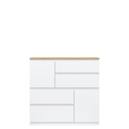 REMI RM06 chest of drawers, white/oak, “Evoke”