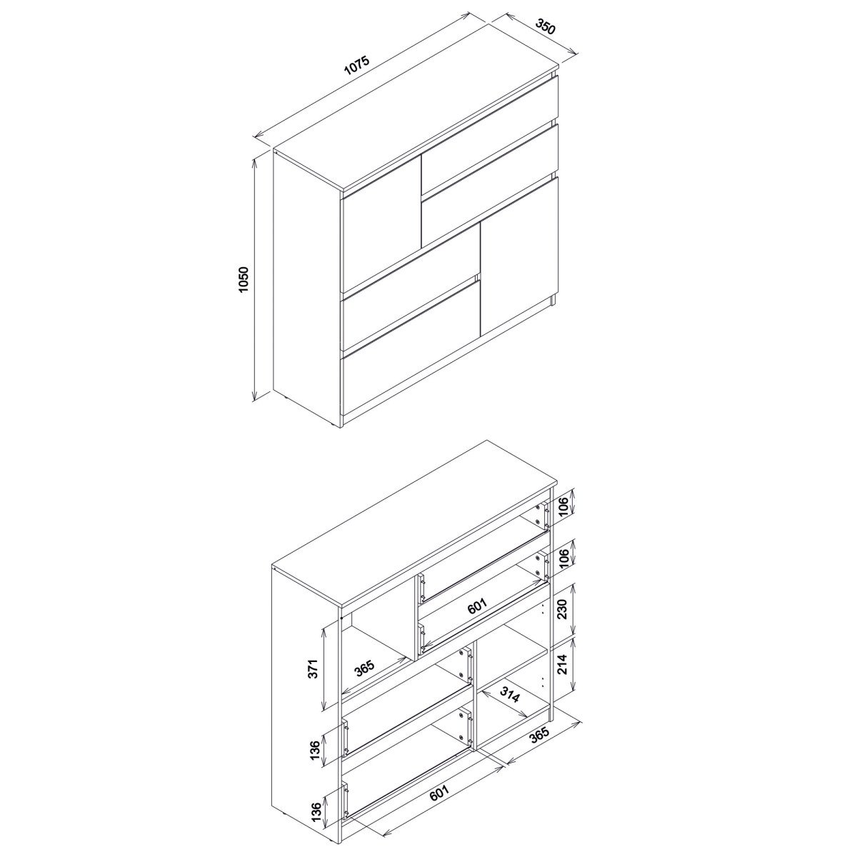 REMI RM06 chest of drawers, SONOMA oak color - Image 7