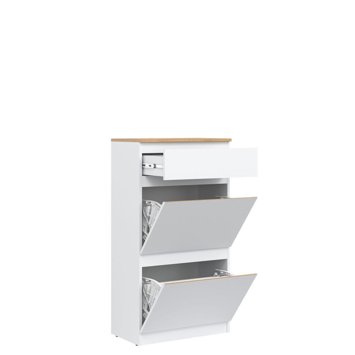 REMI RM11 SHOE CABINET WHITE/OAK EVOKE - Image 6