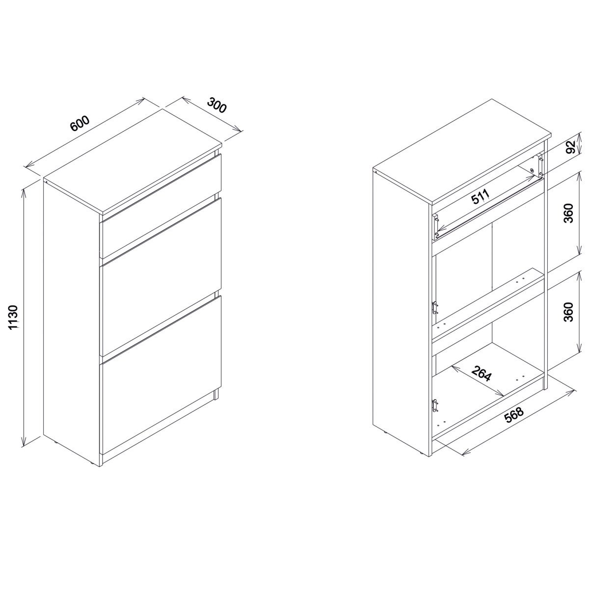 REMI RM11 shoe cabinet Sonoma oak color - Image 7