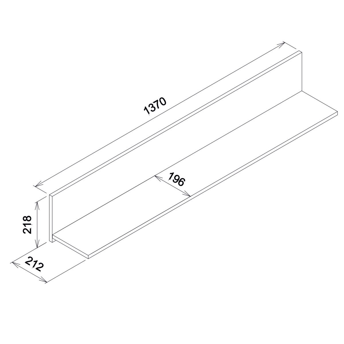 REMI RM14 EVOKE OAK HANGING SHELF - Image 4