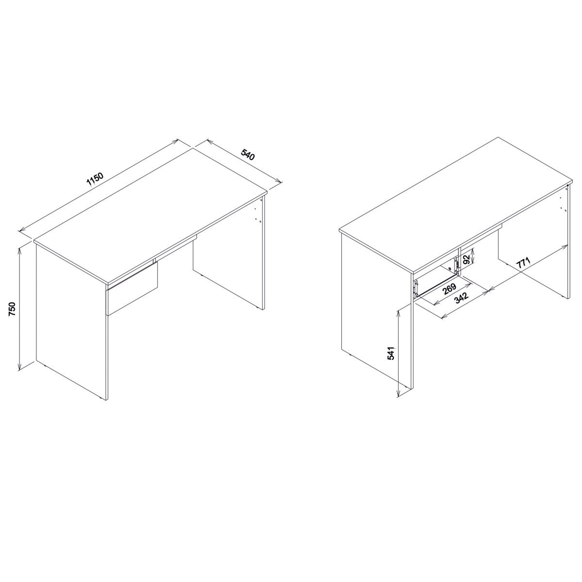 REMI RM15 table, white/oak, Evoke - Image 7