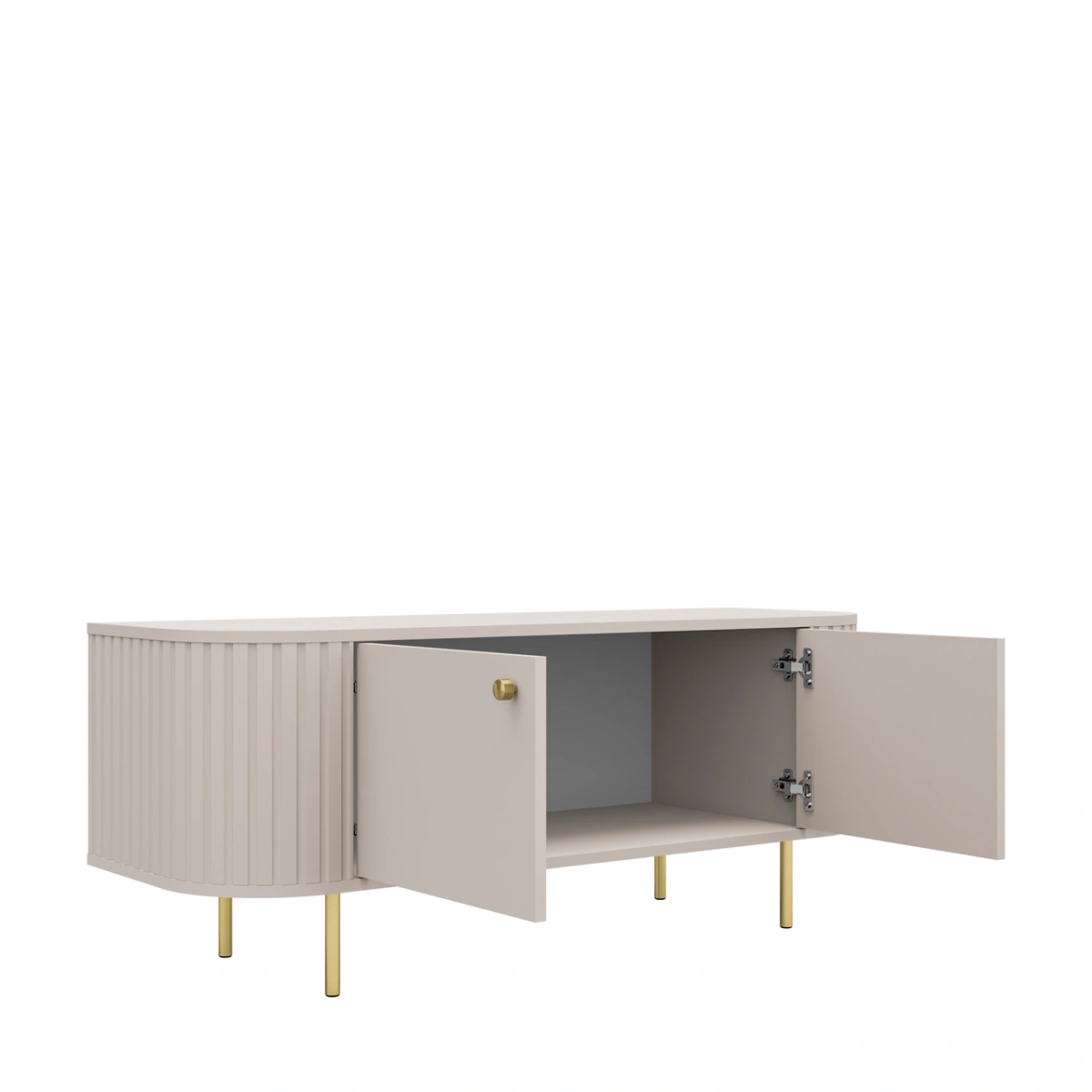 2F TV cabinet with cabinets 302 Oval beige - Image 3