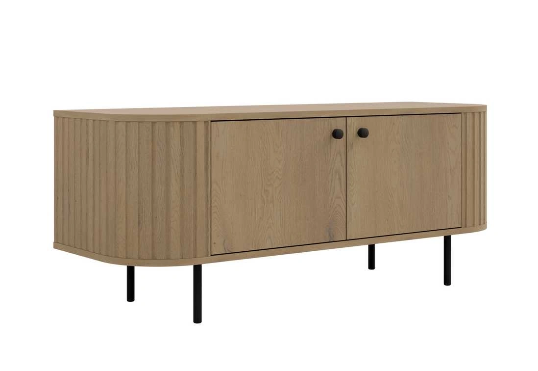 2F TV cabinet with cabinets 302 Oval cremona oak