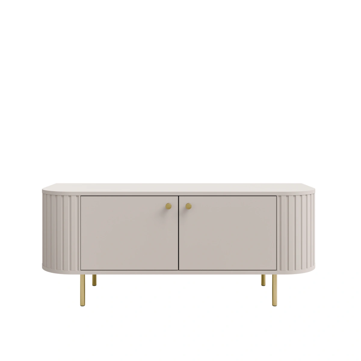 2F TV cabinet with cabinets 302 Oval beige - Image 2