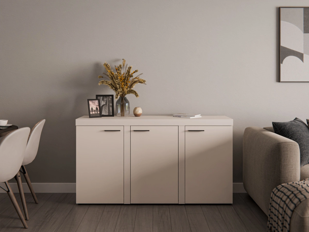 Rumba 3F chest of drawers, beige - Image 3