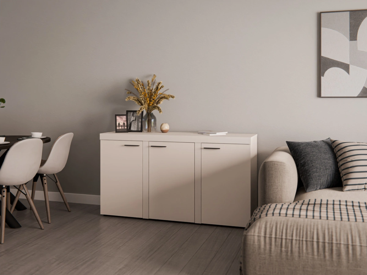Rumba 3F chest of drawers, beige - Image 4