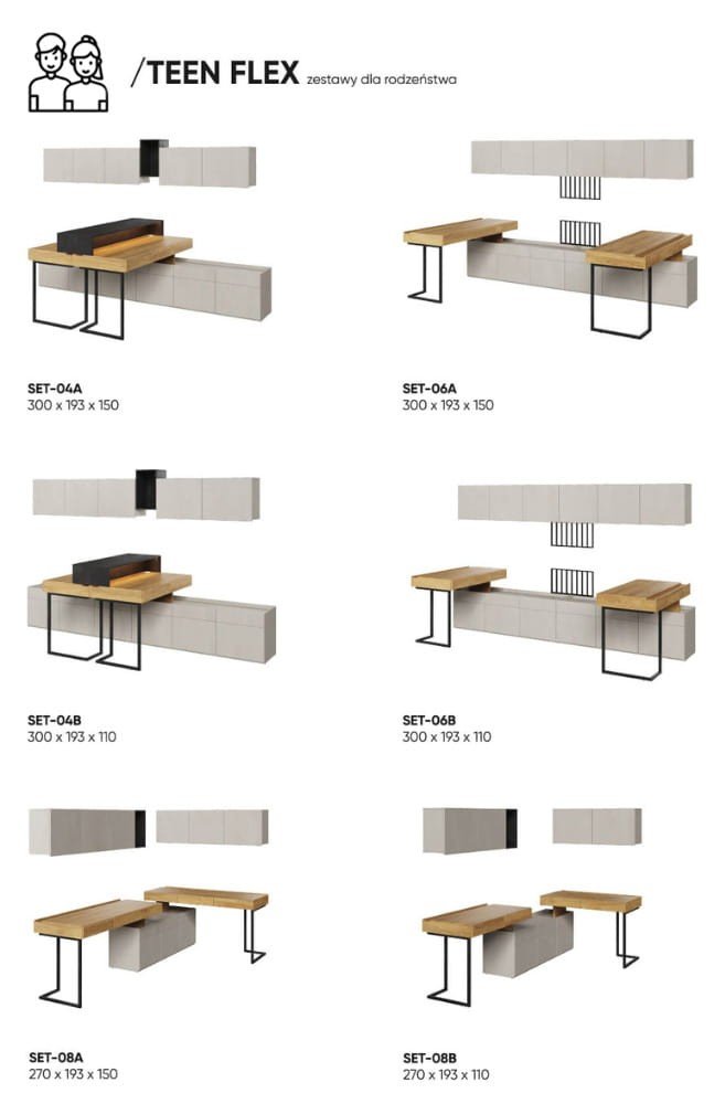 TEEN FLEX SET-04A furniture set - Image 3