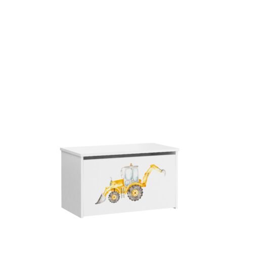 DARIA toy chest, white / ADRK excavator