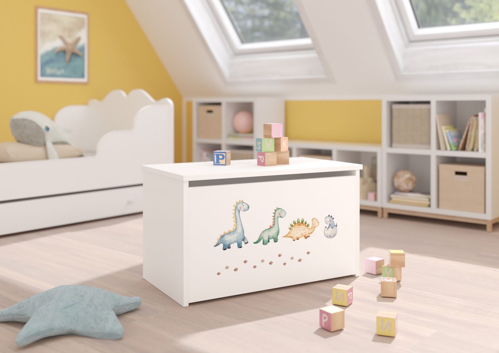 Toy chest DARIA White/ADRK Dinosaurs - Image 2