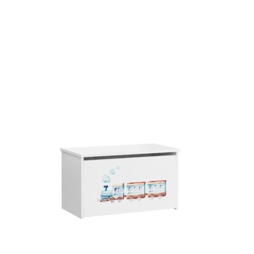 DARIA toy chest, white/ADRK train