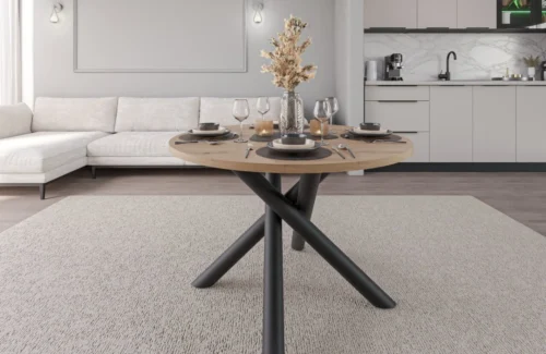 Oslo round loft table, 110 cm, oak color