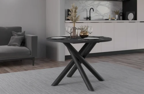 Oslo round loft table, 110 cm, Portland ash