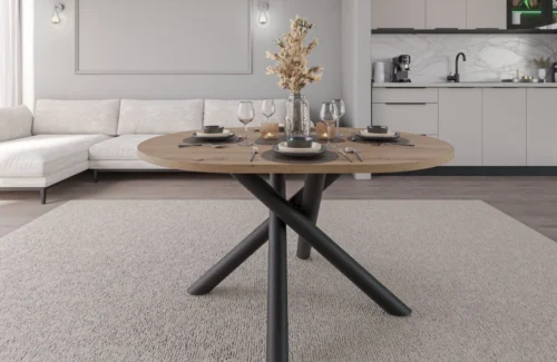 Oslo oval loft table, 138 cm, oak color