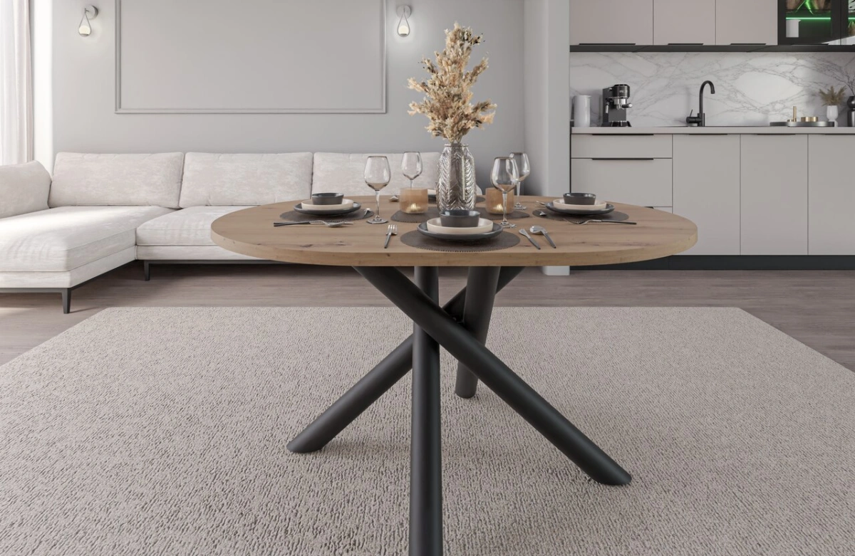 Oslo oval loft table, 138 cm, oak color