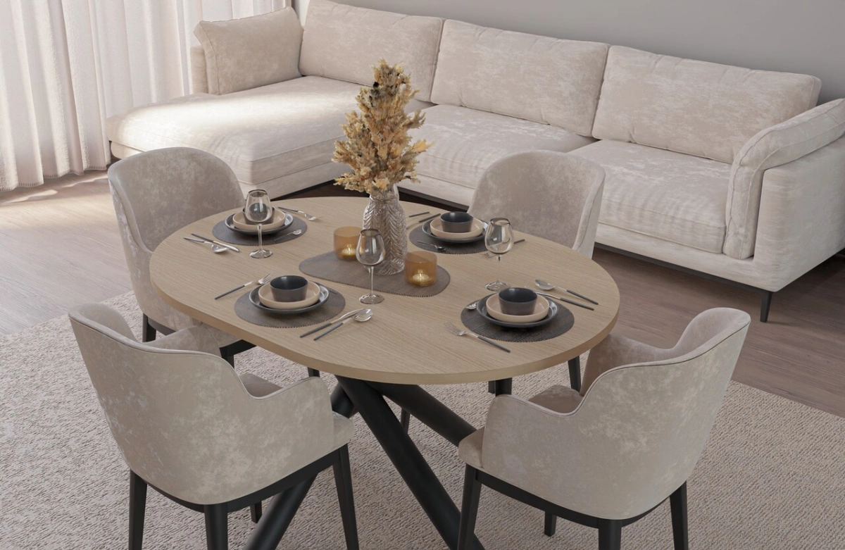 Oslo oval loft table, 138 cm, Lindberg oak - Image 5