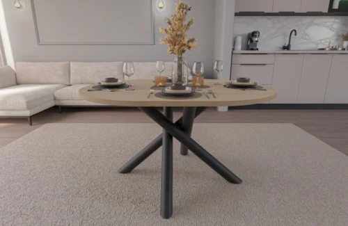 Oslo oval loft table, 138 cm, Lindberg oak