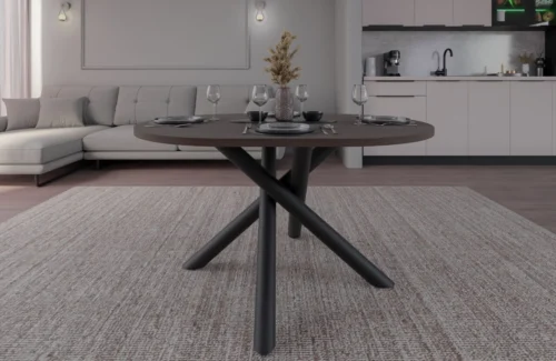 Oslo oval loft table, 138 cm, Wisconsin walnut