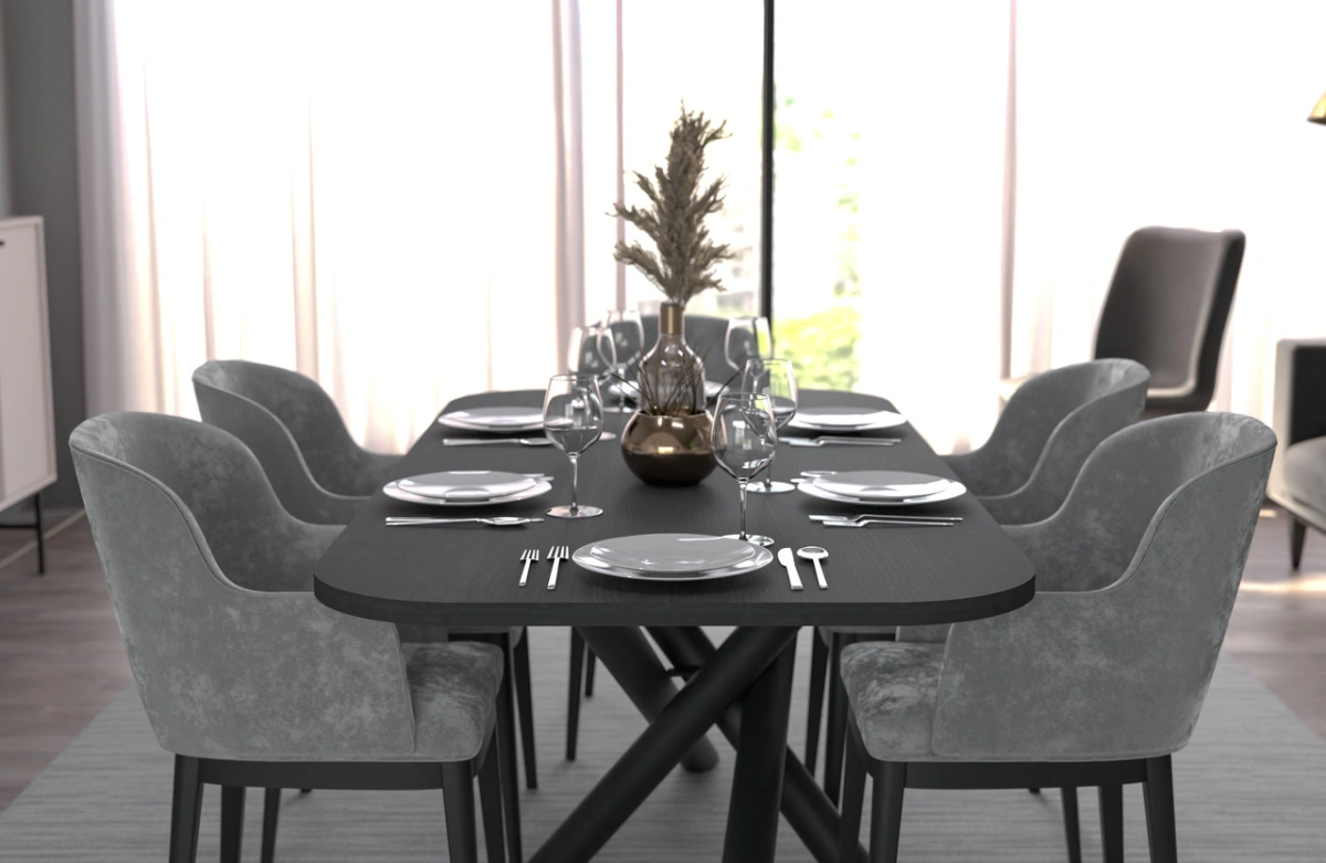 Oslo oval loft table 185x90 cm, Portland ash - Image 7