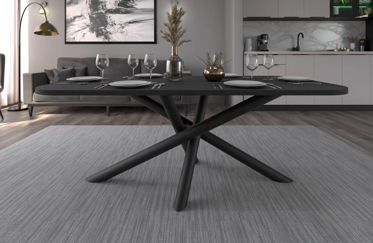Oslo oval loft table 185x90 cm, Portland ash - Image 5