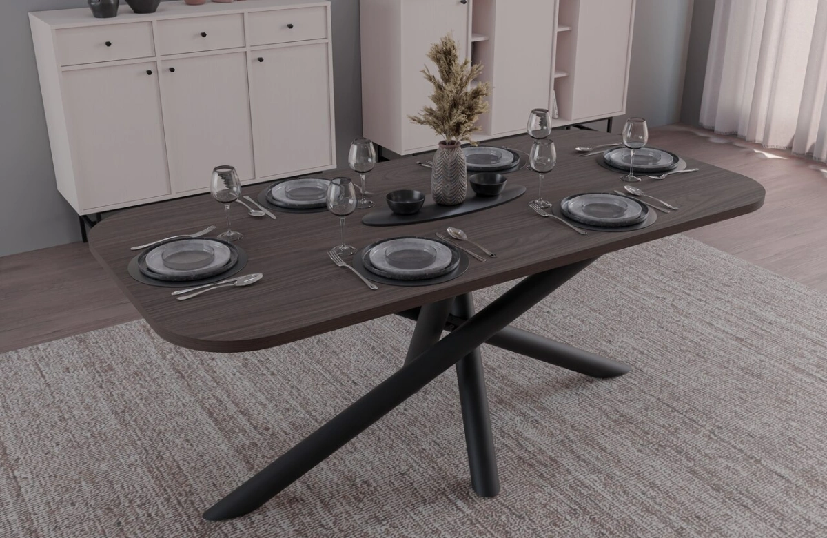 Oslo oval loft table, 185x90 cm, Wisconsin walnut - Image 3