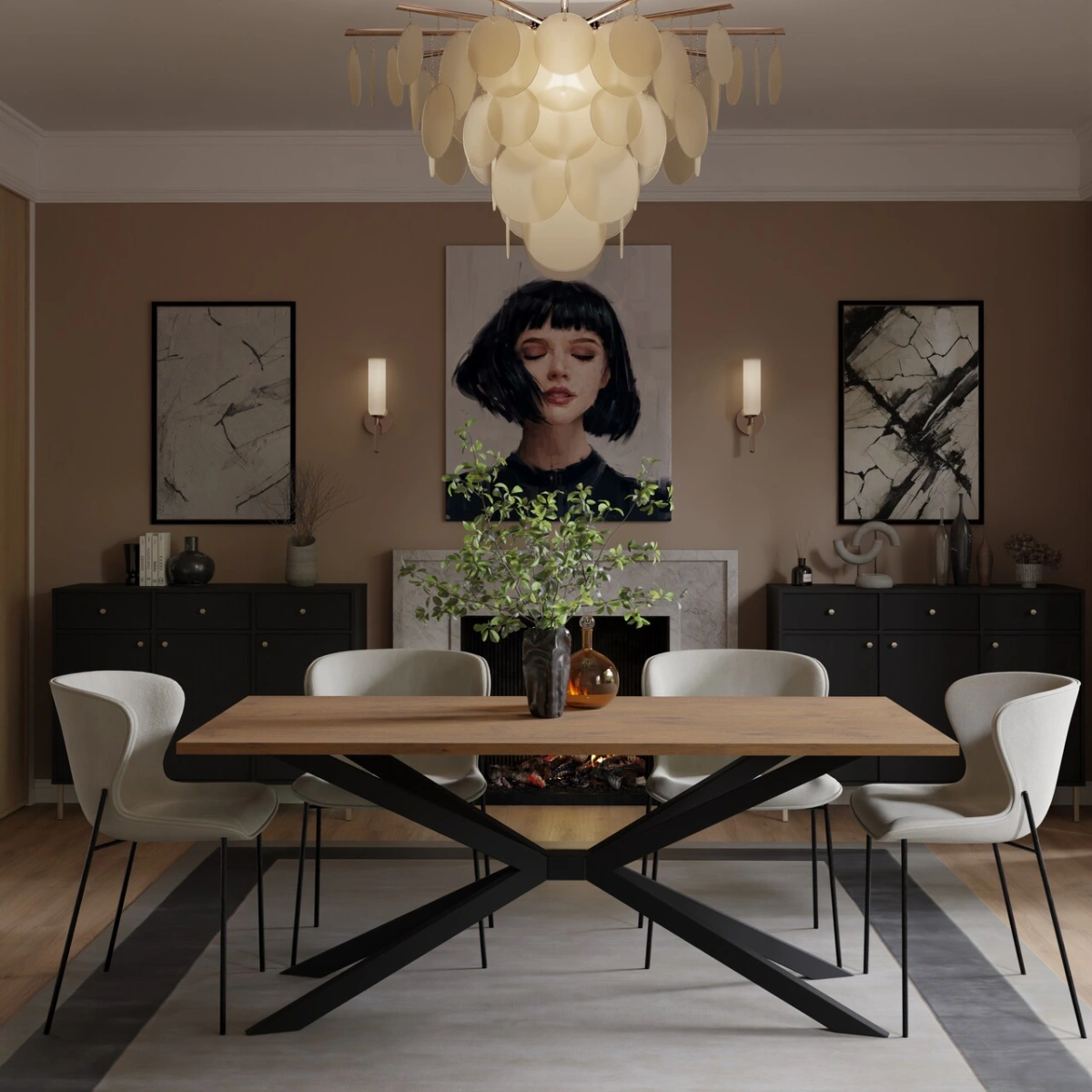 Tromso loft table 185/90 cm, oak color, lancelot - Image 4