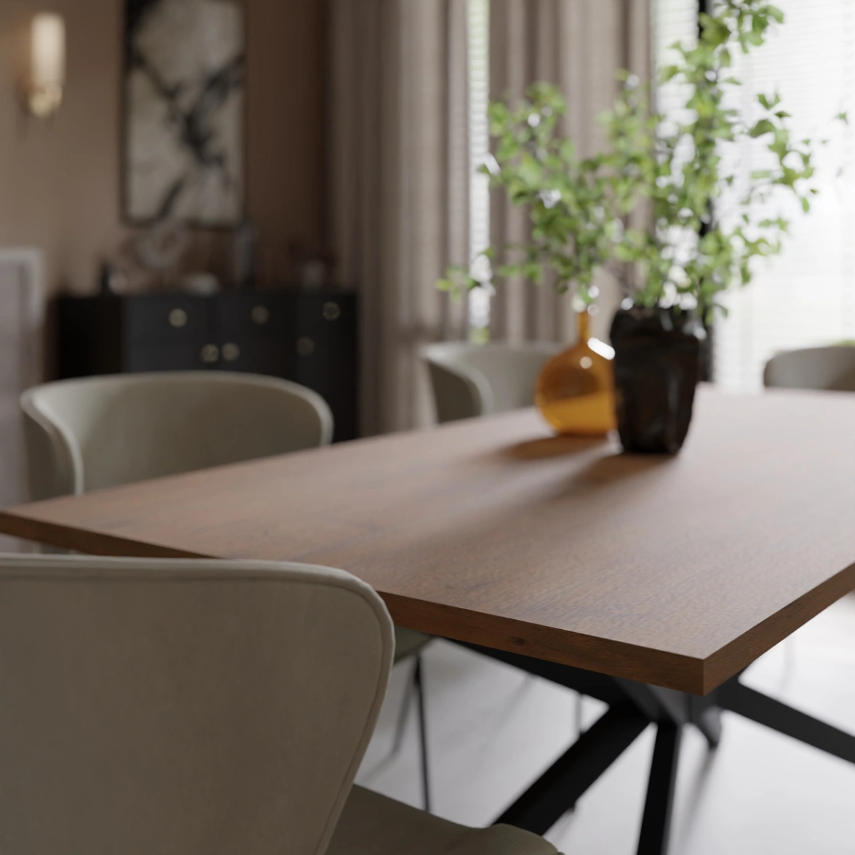 Tromso loft table 185/90 cm, oak color, lancelot - Image 3