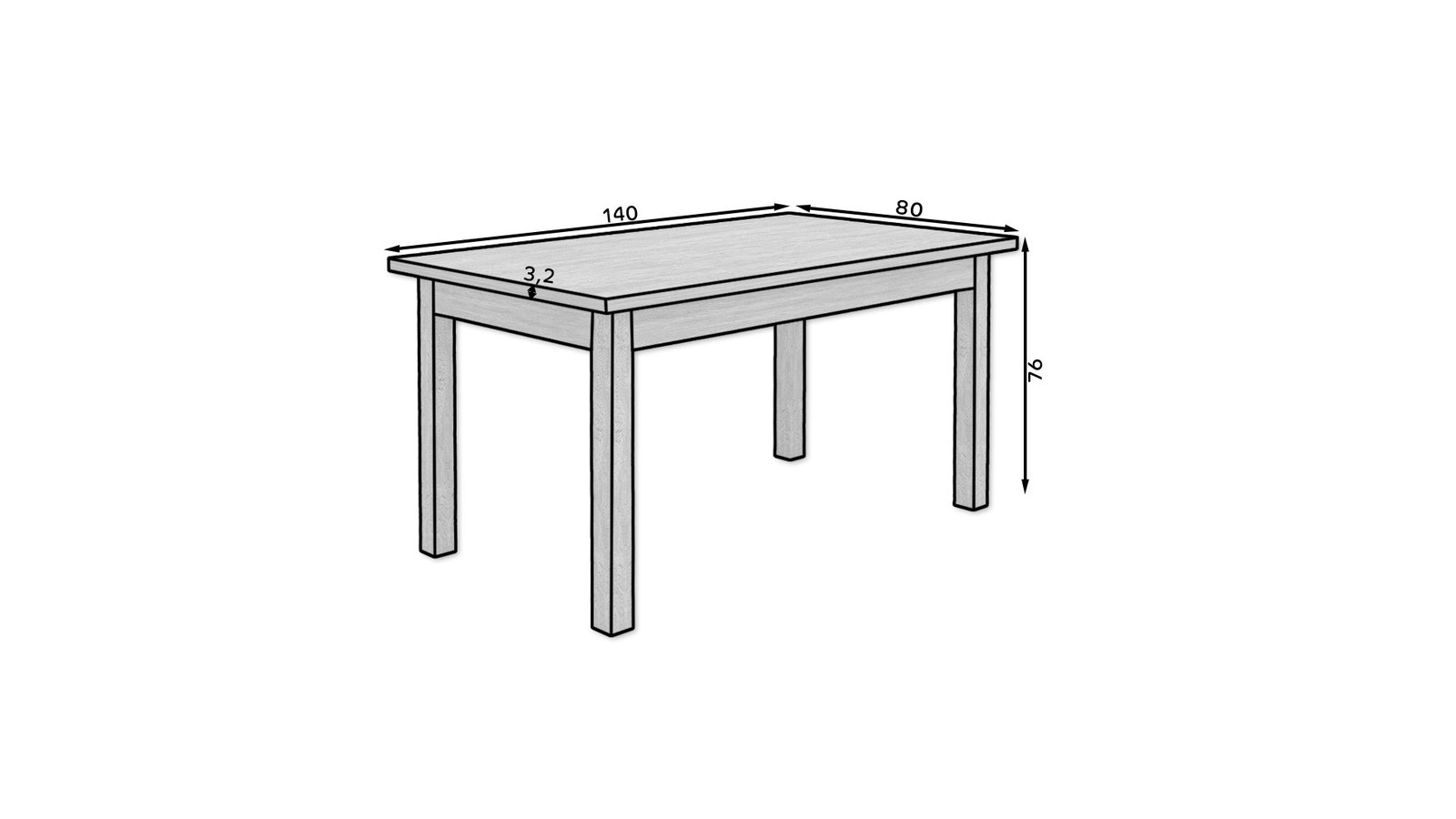 RODOS 53 Craft Gold ADRK extendable table