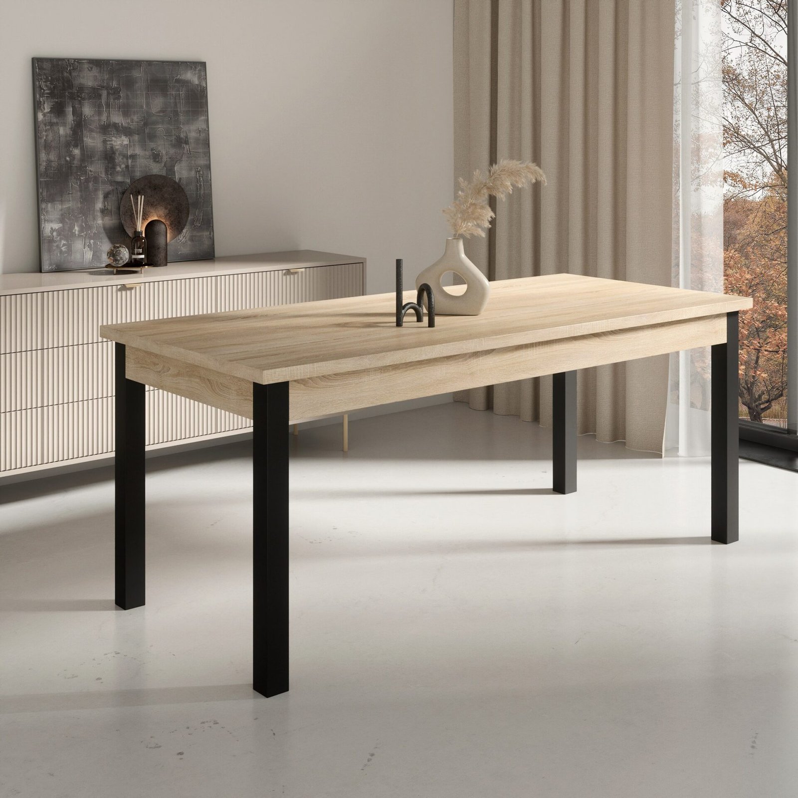 RODOS 81 Extendable table black/Sonoma ADRK - Image 2