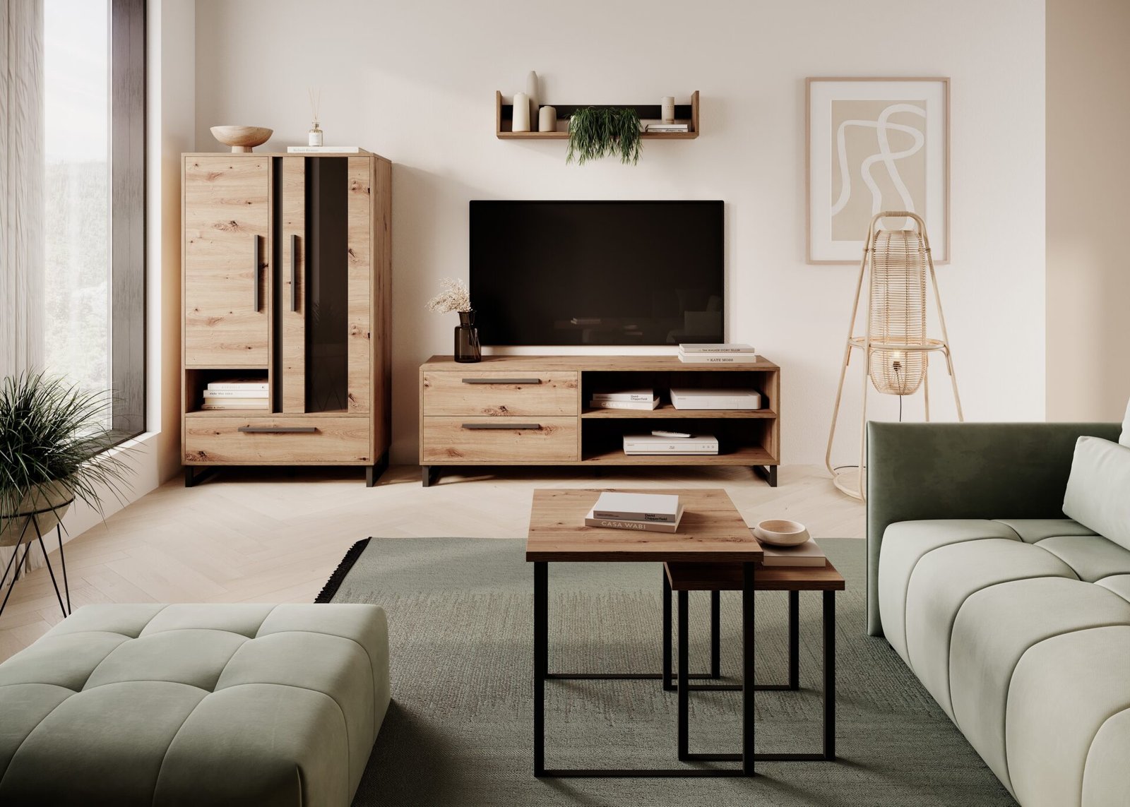 ARIA Artisan/Black ADRK 2-in-1 Coffee Table - Image 2