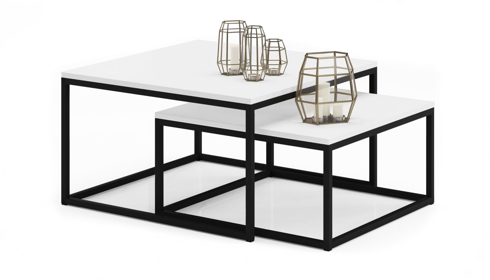 KAMA 2-in-1 coffee table, black/white, ADRK