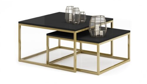 KAMA 2-in-1 coffee table, gold/black, ADRK