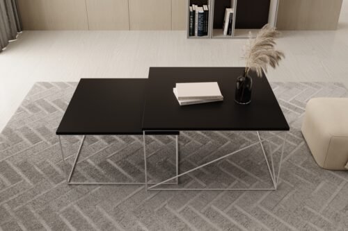 Licco 2-in-1 coffee table, white/black, ADRK
